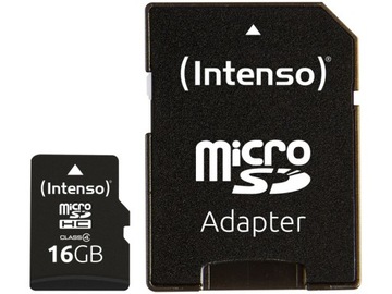 Карта памяти INTENSO microSDHC 16 ГБ, класс 4