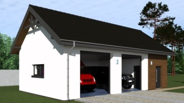 PROJEKT GARAŻU DWUSTANOWISKOWEGO G32K