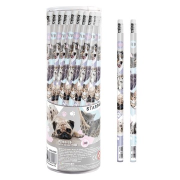 Канцелярские товары ШКОЛЬНЫЕ ВЕЩИ КАРАНДАШИ Карандаш с ластиком Мега-тюбик для кошек/собак