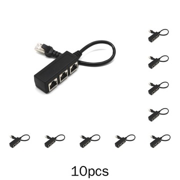 10x 1 Do 3 Rozdzielacza Kabla Sieciowego Ethernet