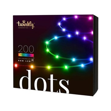 Twinkly Dots Smart LED Lights 60 RGB (Multicolor), USB Powered, 3m, Black T