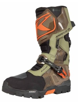 Buty motocyklowe adventure Klim Adventure GTX zielono-pomarańczowe 9