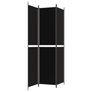 Parawan pokojowy 3-panelowy VidaXL 350245 150x220 cm czarny