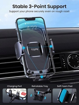 TOPK Автомобильный держатель для мобильного телефона