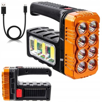 Latarka Solarna LED Szperacz POWERBANK USB Akumula