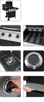 САДОВЫЙ ГРИЛЬ СО ШКАФОМ И БОКОВОЙ ГОРЕЛКОЙ