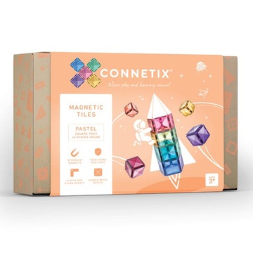 Connetix - Klocki magnetyczne Pastel Pack - 40 el.