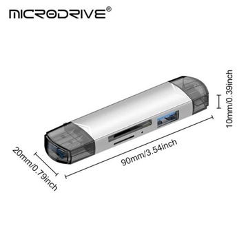 КАРТРИДЕР 6В1 USB-АДАПТЕР USB-C SD MICROSD