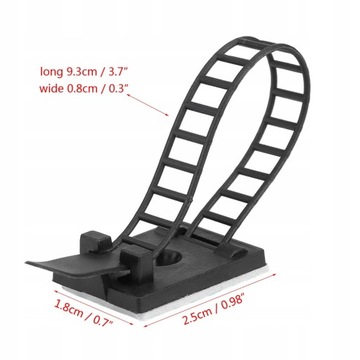 50 шт. самоклеящиеся регулируемые зажимы для