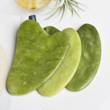 ТАРЕЛКА ГУА ША + МАССАЖНЫЙ РОЛИК 100% НЕФРИТ