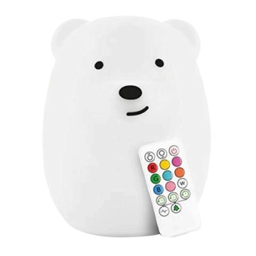 Нічник ведмедик для дітей кольорова силікон RGB M