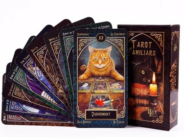ИГРОВЫЕ КАРТЫ ТАРО С КОШКАМИ НАБОР КАРТ ТАРО ФАМИЛИАРЫ 78
