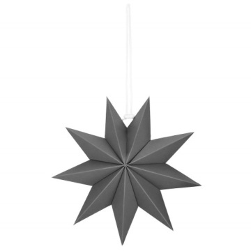 БУМАЖНАЯ ЗВЕЗДА РОЖДЕСТВЕНСКИЙ ОРНАМЕНТ СЕРЫЙ 3D 30см