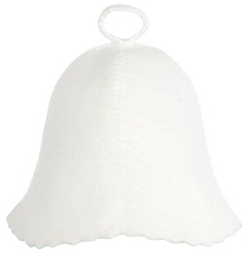 Czapka do sauny biała - FILC 4 mm, rozmiar L