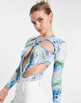 3B0B18 A02 ЦВЕТНОЕ БОДИ ASYOU С ВЫРЕЗАМИ M