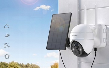 НАРУЖНАЯ СОЛНЕЧНАЯ ВРАЩАЮЩАЯСЯ КАМЕРА БЕСПРОВОДНАЯ WIFI 2K 3MPx 4X ZOOM 32GB