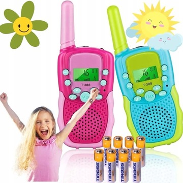 Krótkofalówka walkie talkie dla dzieci 2 sztuki T-388 6KM BATERIE GRATIS