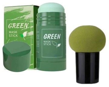 GREEN TEA MASK STICK MASECZKA OCZYSZCZAJĄCA WĄGRY + GRZYBEK DO MAKIJAŻU