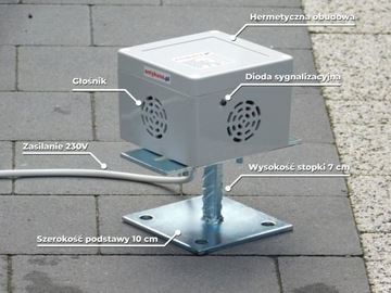 Отпугиватель куниц SILENT, герметичный, 4-сторонний, с ножкой, 230В