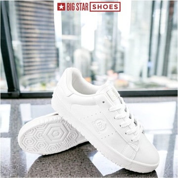 Białe trampki Damskie Big Star ekoskóra buty sportowe sneakersy NN274577 37