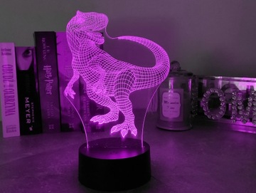 ДИНОЗАВР 3D СВЕТОДИОДНЫЙ НОЧНИК RGB ЦВЕТА + ДИСТАНЦИОННОЕ УПРАВЛЕНИЕ