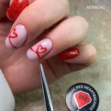 SEMILAC 392 Red HeartBreaker Гибридный лак 7мл