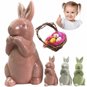 Zajączek wielkanocny do koszyczka wielkanocnego ceramiczny kolor