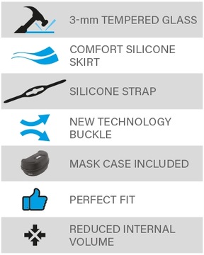 SEAC RAPTOR красная маска малого объема для подводной охоты и фридайвинга