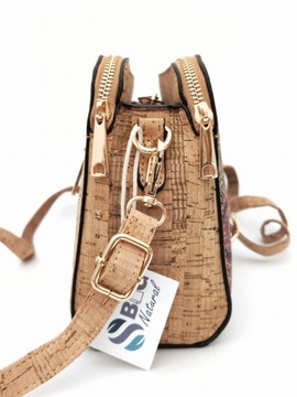 Пробковая сумка-мессенджер BELL II, 3 отделения.