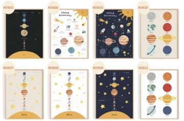 Карта мира Плакат с континентами ANIMALS 30x40 см ПИКТУРА Детская комната