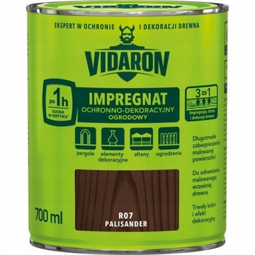 VIDARON IMPREGNAT OGRODOWY R07 PALISANDER 0,7L