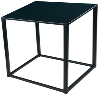 Kwietnik Loft czarny metalowy 40cm DUŻY BLAT 30x30