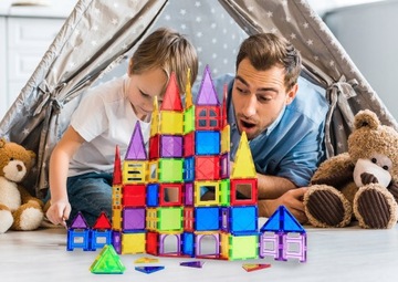 НАБОР БОЛЬШИХ МАГНИТНЫХ КОНСТРУКЦИОННЫХ БЛОКОВ 3D МАГНИТНАЯ ПЛИТКА ПАНЕЛИ 45 EL