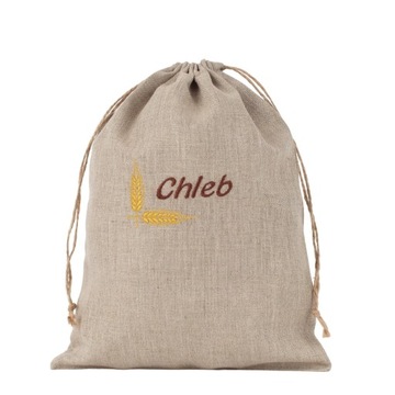 Lniany worek na chleb EKO, ZEROWASTE, HANDMADE