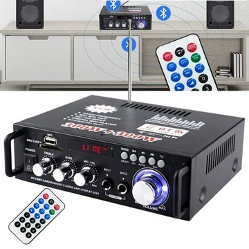 AMPLITUNER WZMACNIACZ HIFI STEREO BLUETOOTH RADIO CYFROWY WZMACNIACZ MOCY