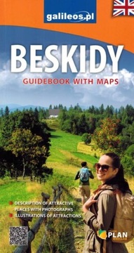 BESKIDY PRZEWODNIK Z MAPAMI GUIDEBOOK ANGIELSKI