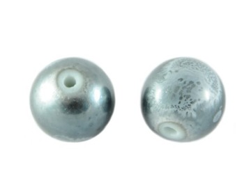 AA204 KORALIKI SZKLANE 1cm plamy szary 10szt
