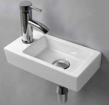 Umywalka ścienna ceramiczna (lewa)