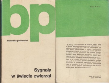 SYGNAŁY W ŚWIECIE ZWIERZĄT