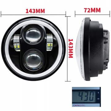 1 шт. ФАРА МОТОЦИКЛА ПЕРЕДНЯЯ ФОНАРЬ LED 5,75 дюйма-универсальная, высокое качество