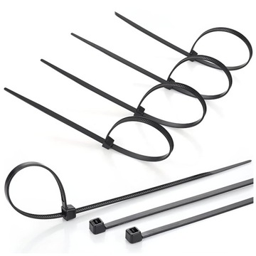 ЗАЖИМЫ 3x250мм КАБЕЛЬНЫЕ СТЯЖКИ КАБЕЛЬНЫЕ СТЯЖКИ МОЛНИИ 100 ШТ. ПРОЧНЫЕ