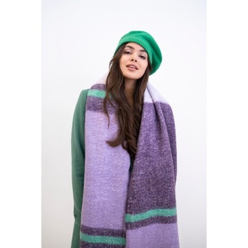 Вязаный берет моментов - синий | женская, теплая, ангора cz23397