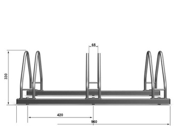 ПОДСТАВКА ДЛЯ ВЕЛОСИПЕДОВ ECHO 3 ВЕЛОСИПЕД ОЦИНКОВАННАЯ