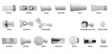 карниз одинарный 19 мм / 200 см модели LUXURY SILENT RINGS 6 ЦВЕТОВ на выбор