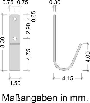 Металлические крючки, изогнутые, ввинчивающиеся настенные крючки 35