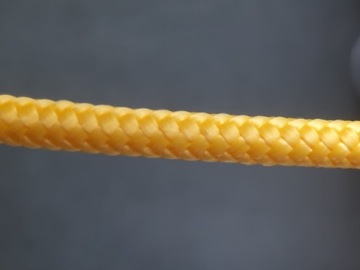 Lina fi 6mm, polipropylenowa, pleciona z rdzeniem, żółta - 20m