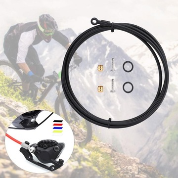 Комплект гидравлических шлангов дисковых тормозов для MTB велосипедов, Черный, 2м