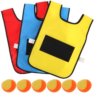 1 zestaw kamizelki z zabawkami Sticky Balls dla dzieci