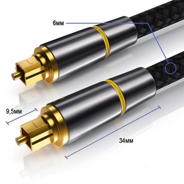 Цифровой оптический аудиокабель Toslink 5.1 длиной 2 м
