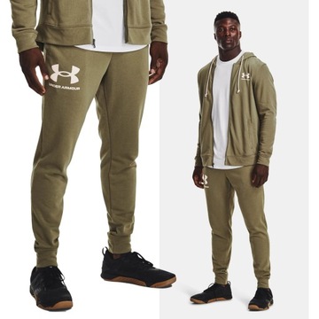SPODNIE DRESOWE MĘSKIE UNDER ARMOUR DRESY JOGGERY BAWEŁNA SPORTOWE 1361642